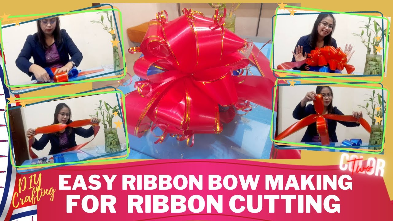 Easy Ribbon Bow Making For  Ribbon Cutting I DIY Crafting Easy Steps Ideas I #diycrafting