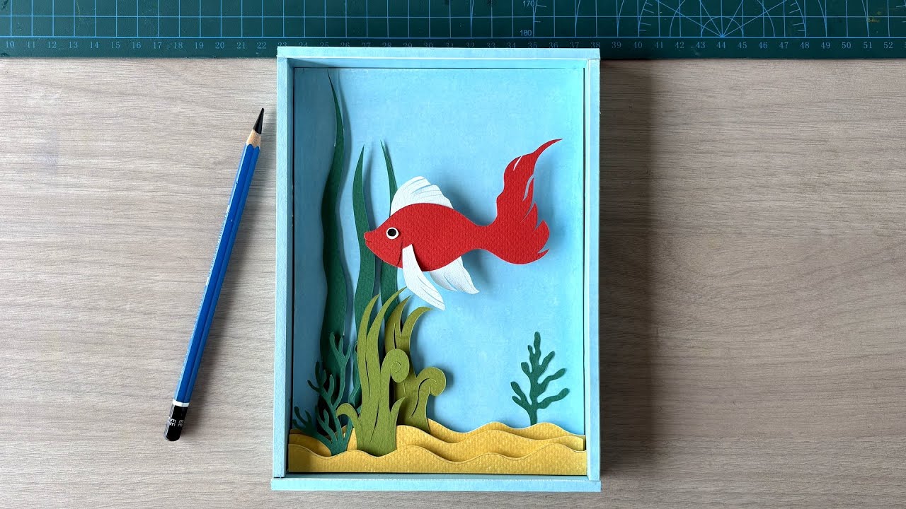 DIY paper craft - making a aquarium