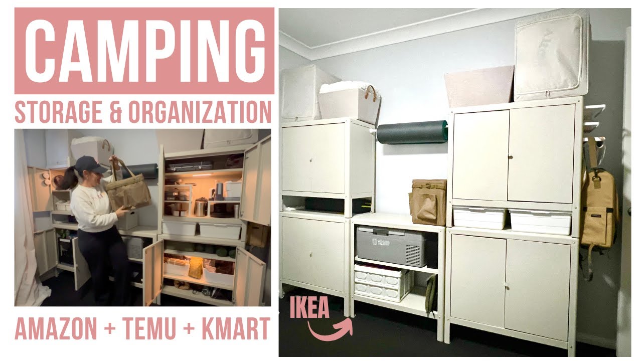 HOW I STORE & ORGANIZE MY CAMPING GEAR -  APARTMENT & SMALL SPACE IKEA SOLUTIONS | THE SUNDAY CAMPER
