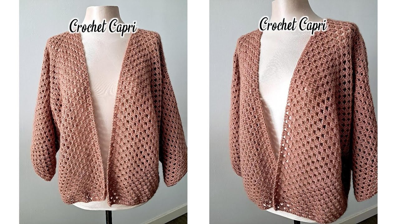 CARDIGAN EN UNA SOLA PIEZA A CROCHET✨️🧶🪡🧵