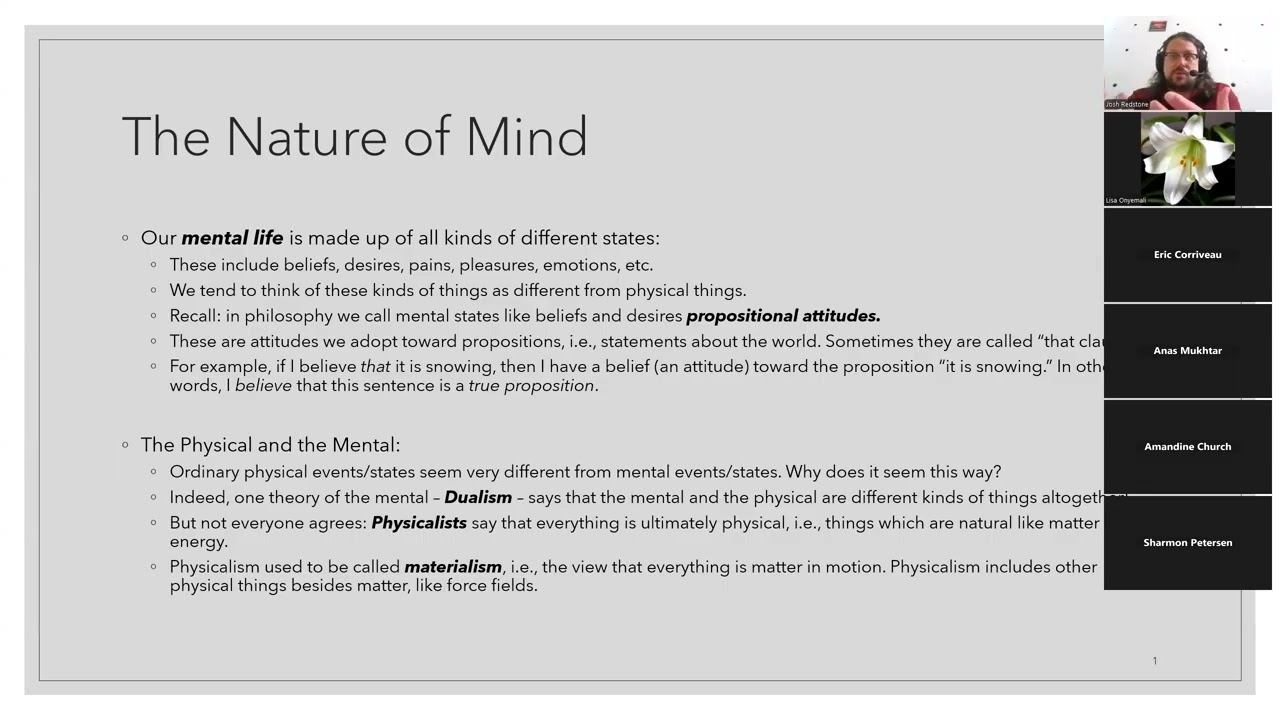 The Nature of the Mind (Part I) | Mind, World, and Knowledge | Dr. Josh Redstone