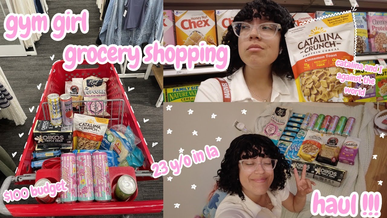 realistic grocery shopping vlog and haul as a gym girl | 23y/o living alone in la | starting a cut