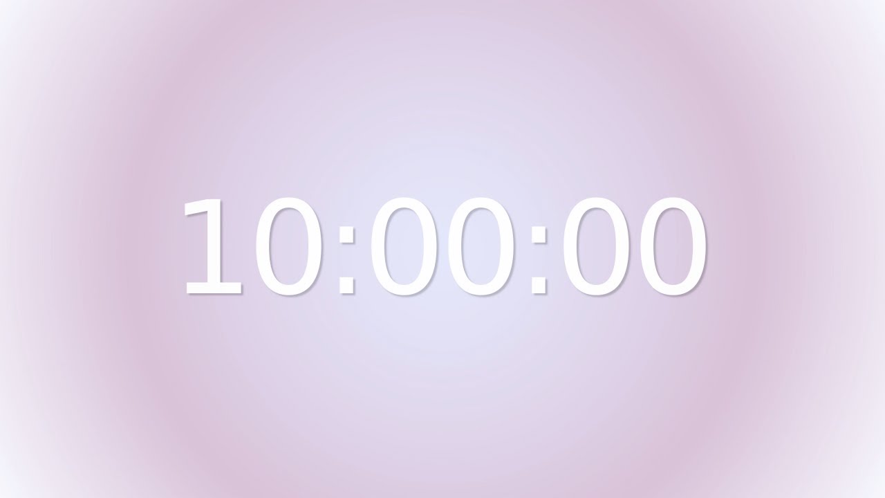 10H Soft Lavender Dream Whisper Timer | Gradient Countdown 💜 #E6E6FA #D8BFD8 #F8F8FF