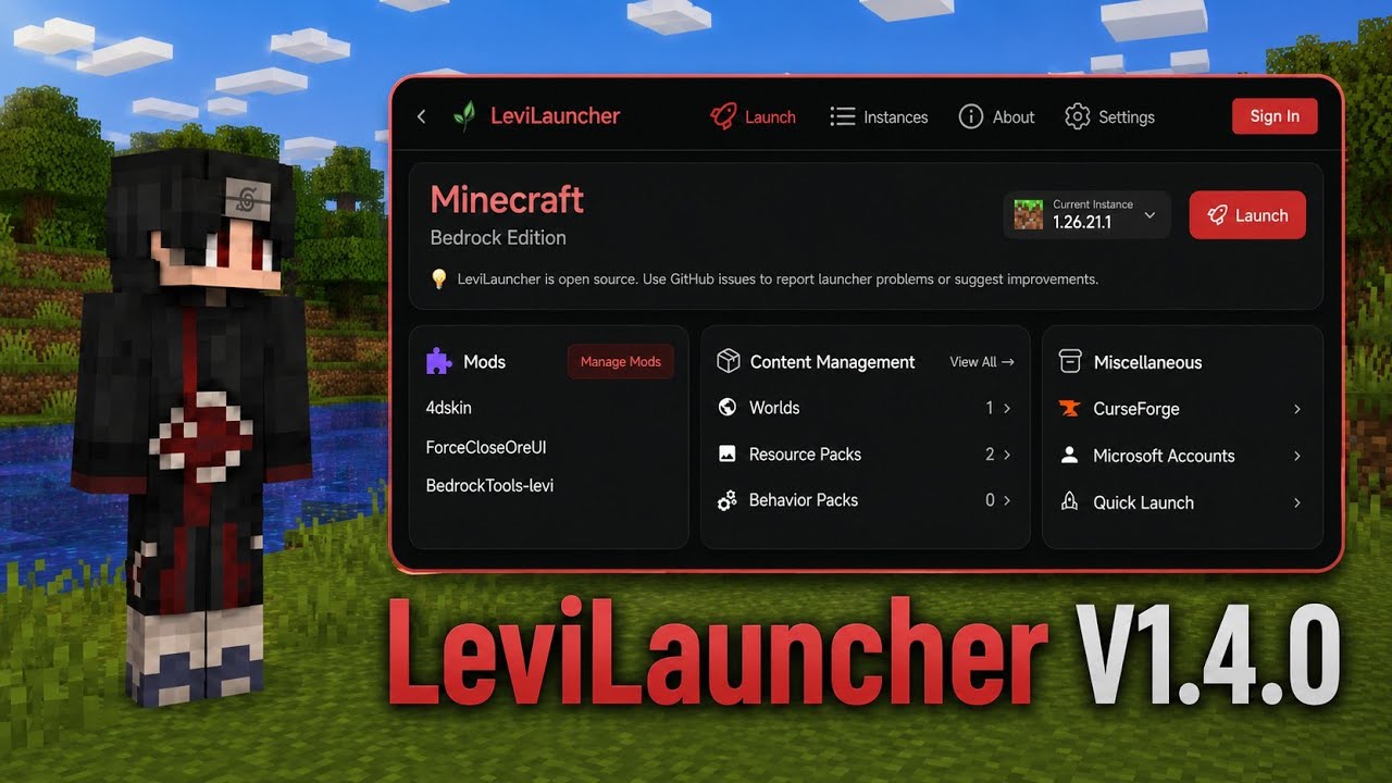 LeviLauncher For MCPE 26.21 | BEST MCPE MOD LAUNCHER