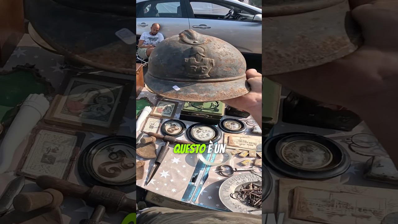 Adrian elmetto al mercatino delle pulci #ww1 #metaldetector #collection #militaria #relic #ww2