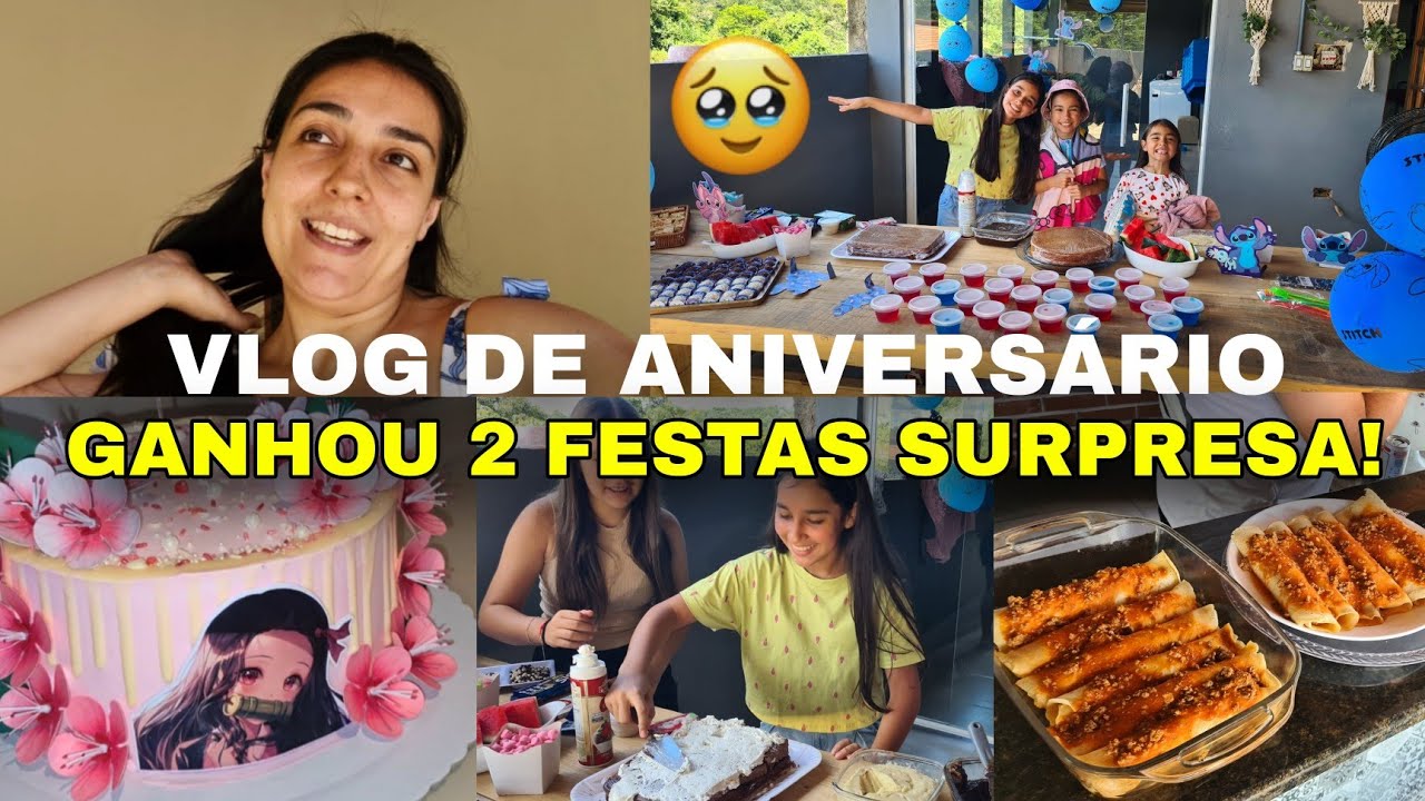 VLOG: ANIVERSÁRIO DA MINHA FILHA DE 13 ANOS, ELA GANHOU 2 FESTAS SURPRESA DA FAMÍLIA 😍