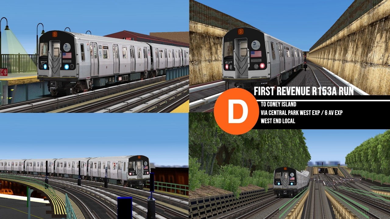OpenBVE NYCT: R153A (D) Norwood-205th Street To Coney Island-Stillwell Av [First Virtual Run]