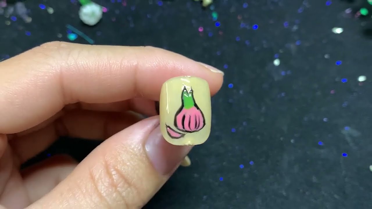 How to Make Nails the beautiful pink and blue dress
