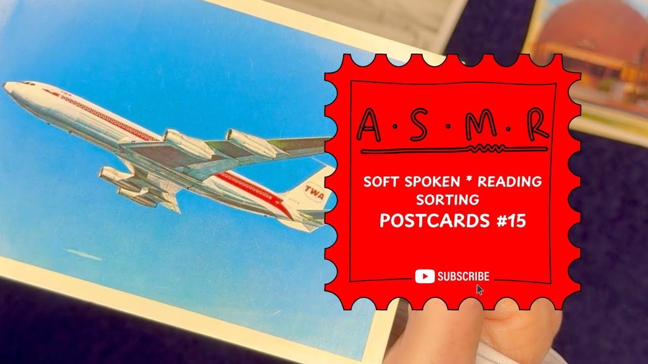 ASMR / Relaxing Reading & Sorting Vintage Postcards / Paper Sounds #asmrsoftspoken #oddlysatisfying