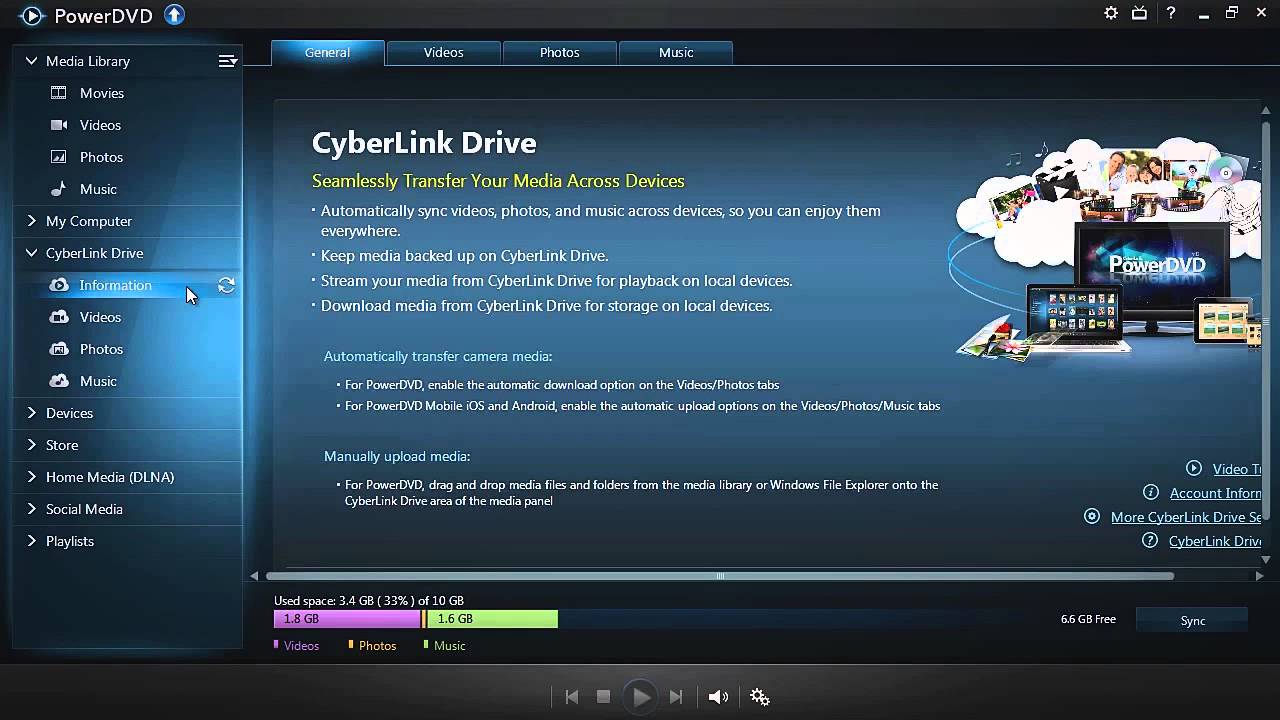 Setting Up & Managing Your CyberLink Drive Account | PowerDVD Live Tutorial | CyberLink