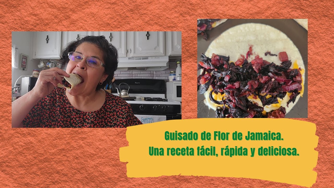 Guisado con Flor de Jamaica, para acompañar unas quesadillas