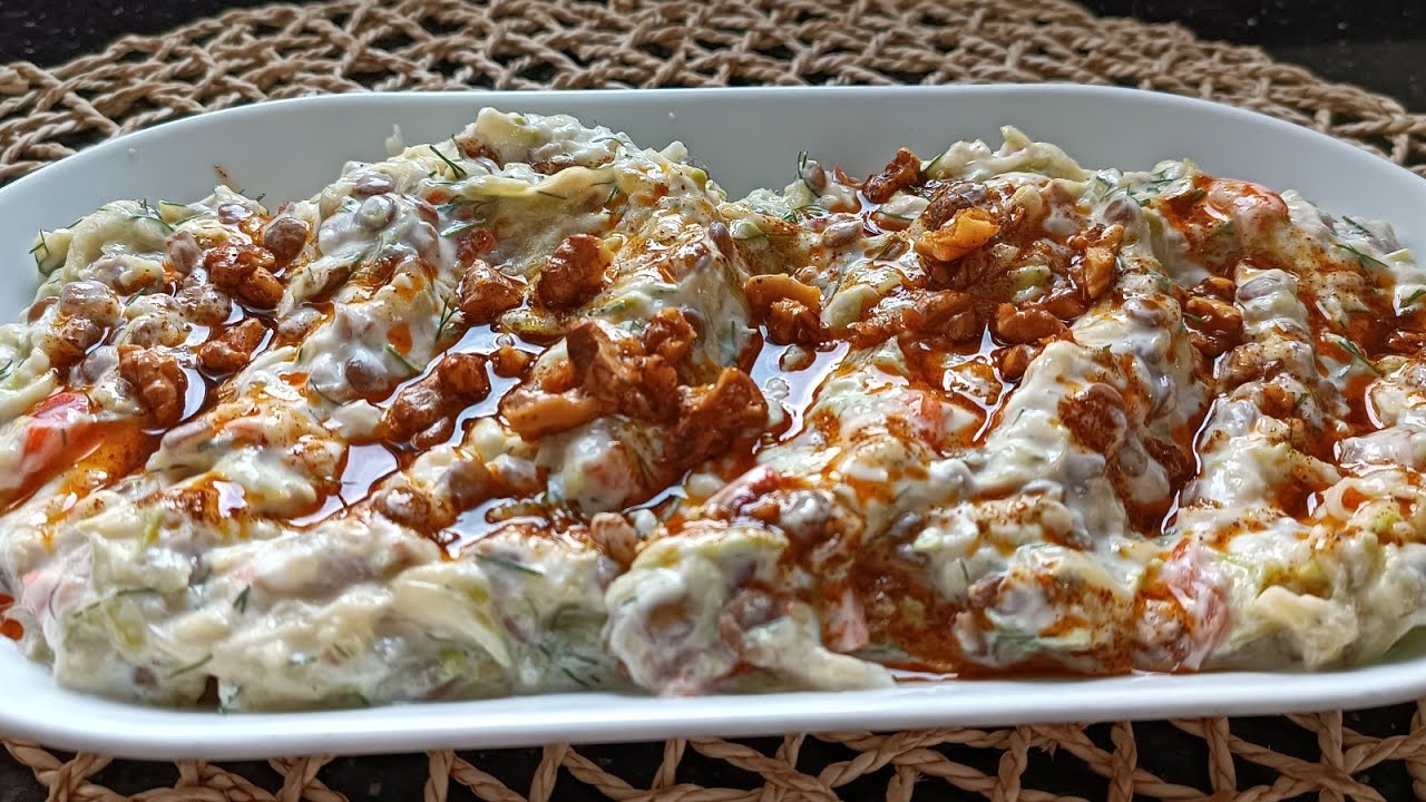 🔴 BU SALATA YAZA DAMGASINI VURUR‼️ YEŞİL MERCİMEKLİ YOĞURTLU KABAK SALATASI💯 YOK BÖYLE BİR LEZZET👌