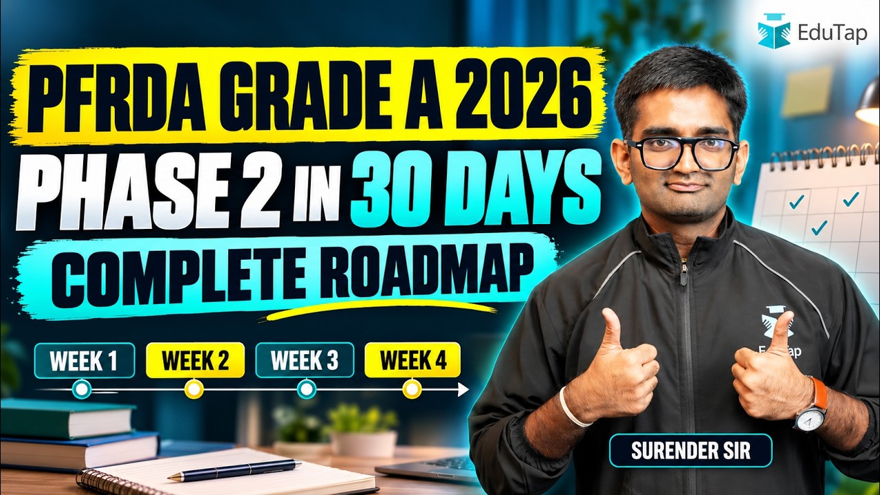 PFRDA Grade A 2026 Phase 2 Preparation Strategy Day-Wise 30-Day Timetable for Phase 2