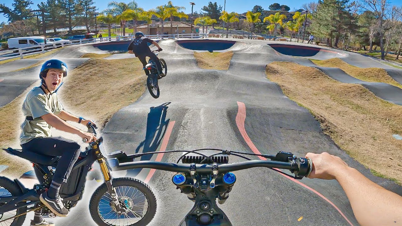 Electric Dirt Bikes at the Skatepark!