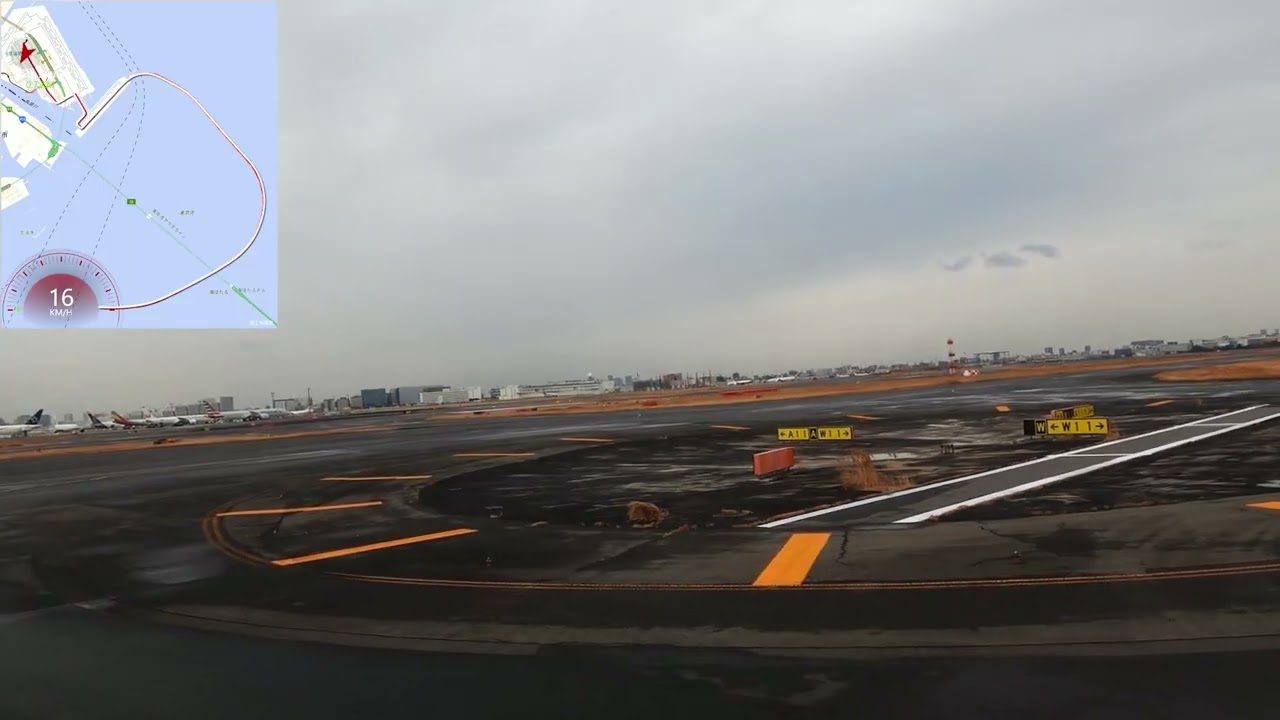 JAL0291(羽田⇒山口宇部) 2026年02月17日：羽田空港離陸