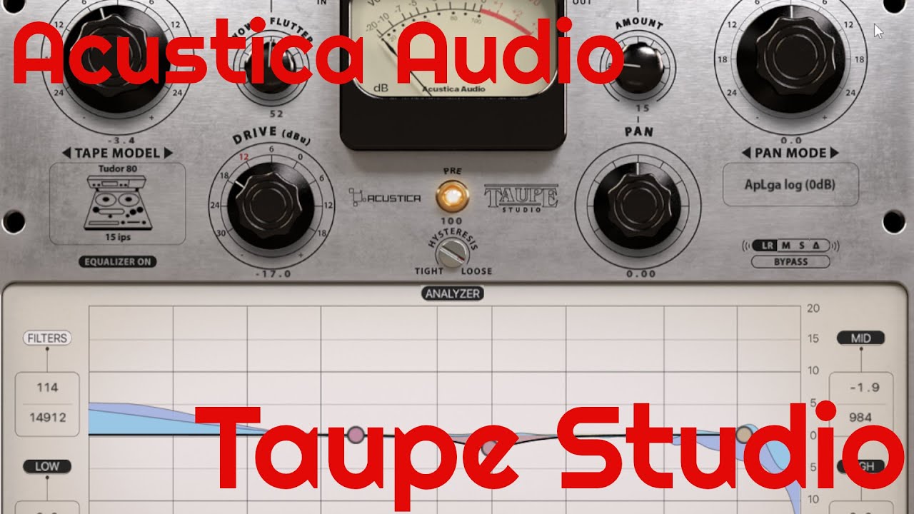 Taupe Studio Tape Plugin by Acustica Audio (No Talking)