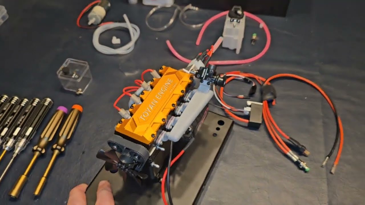 Toyan Engine - Stirling Kit. 4 Cylinder Water Cooled, For a RC Boat! FS-L400