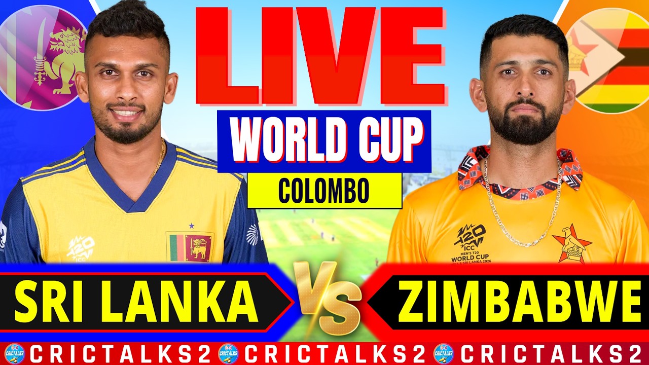 🔴 SL vs ZIM Live Match Today, T20 World Cup 2026, Last 16 Overs Cricket Live Scores, Commentary