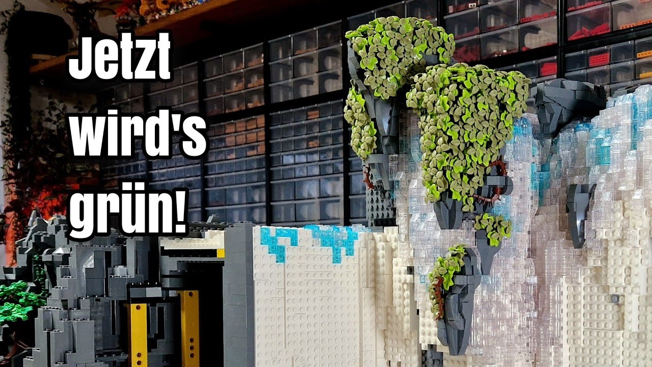 13. Teil - Bau unserer Lego Welt | Mehr Details am Wasserfall