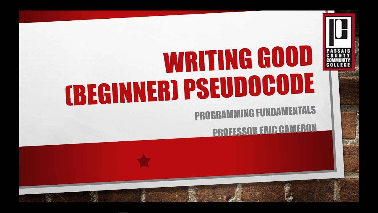 Writing Good Beginner Pseudocode