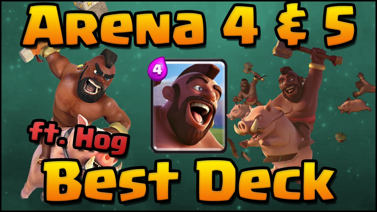 Clash Royale - Best Arena 4 & Arena 5 Deck and Strategy with Hog Rider! Get to Arena 7 Fast!