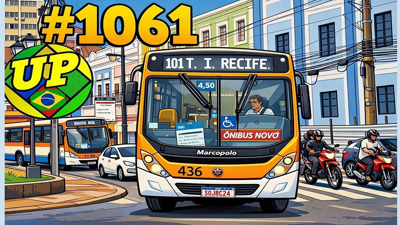 #1061 - Uma Tarde de Sábado no Centro do Recife - Ônibus Urbanos em Movimento na Rua da Aurora