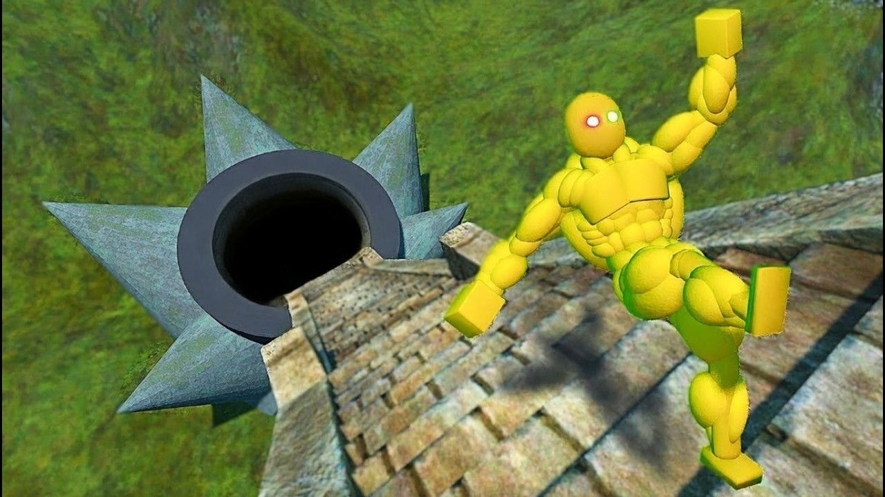 EXTREME Mega Ramp Fall Into LAVA! Euphoria Ragdoll Physics Test