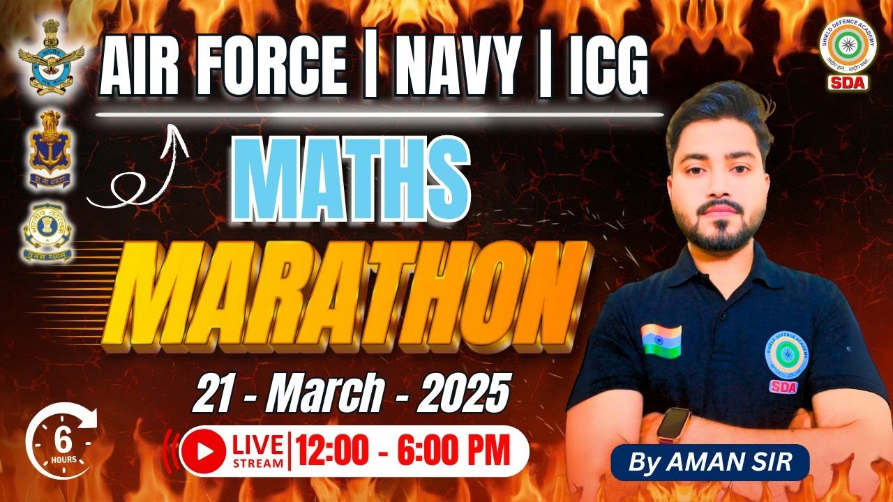 Airforce & ICG Marathon Class 2025 | Complete Maths in One Video | Best NDA Coaching in Lucknow