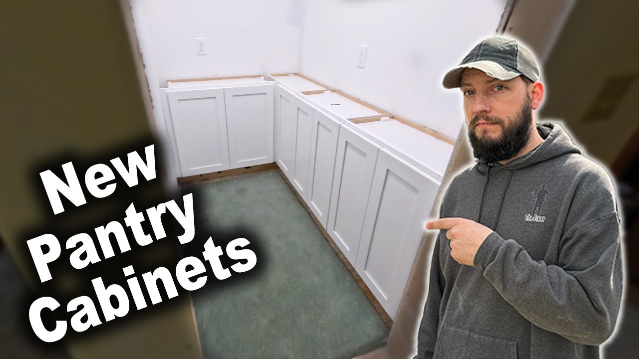 How to Install Wall Cabinets as Base Cabinets | Pantry Storage Idea