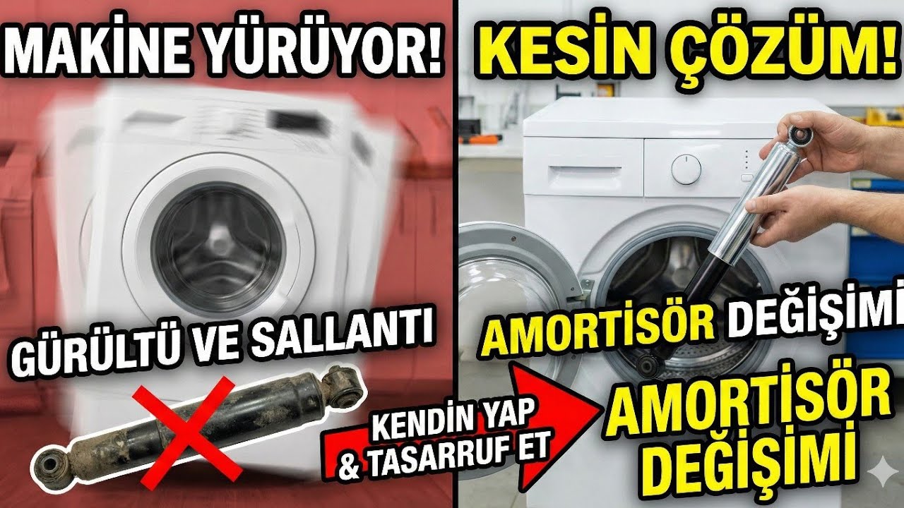 Çamaşır Makinesi Sallantı ve Ses Sorunu |  Amortisör Değişimi