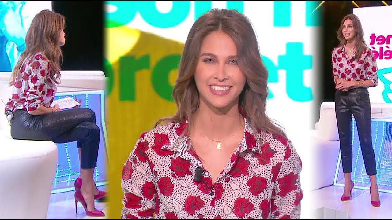 OPHÉLIE MEUNIER DANS LE TUBE AVEC UN PANTALON EN CUIR