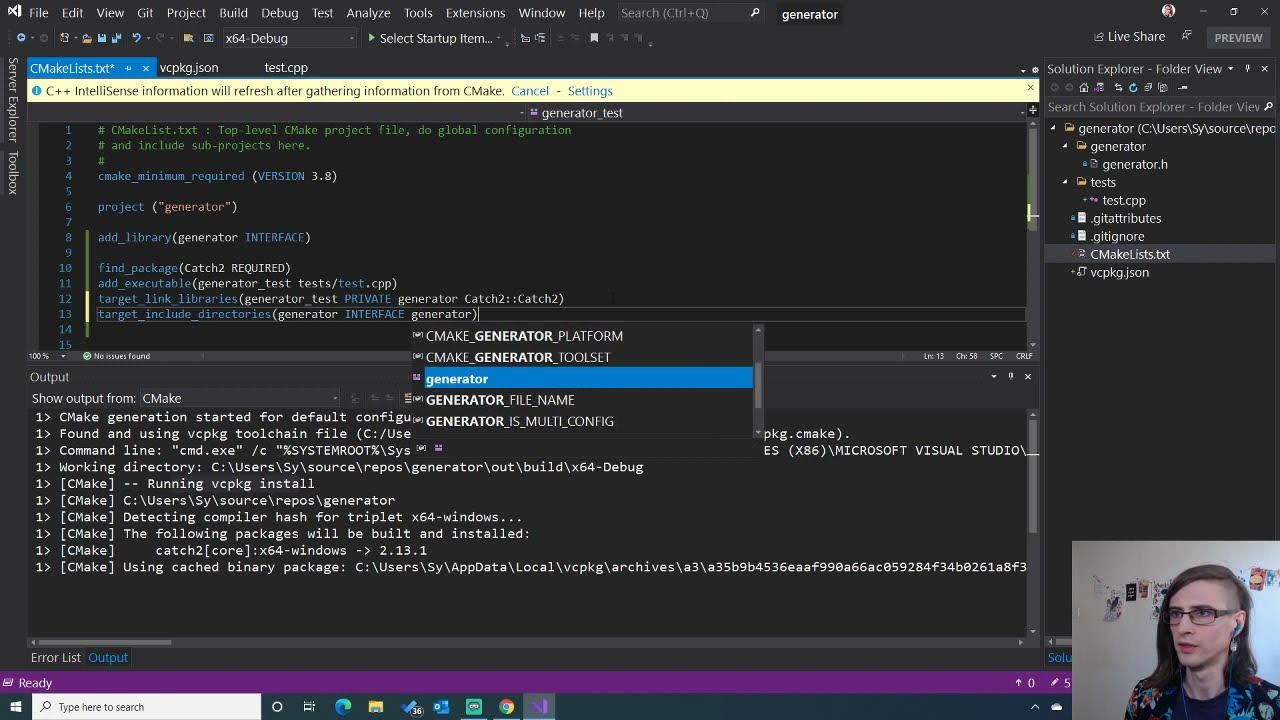 Implementing Generators with C++20 Coroutines