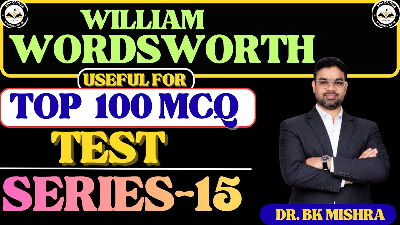 UP TGT English 2026 || UP TGT EXAM  2026 | william wordsworth |TOP 100 MCQ ||TGT ENGLISH