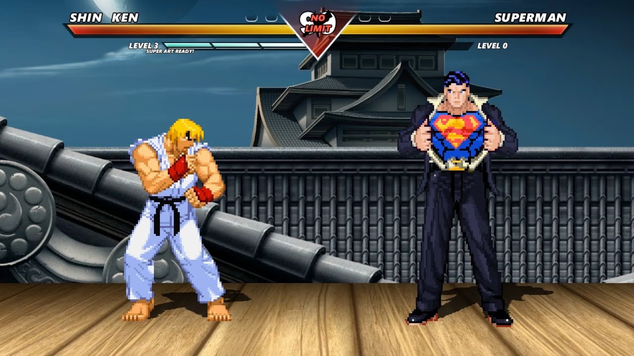 SHIN KEN vs SUPERMAN - Amazing epic fight battle !