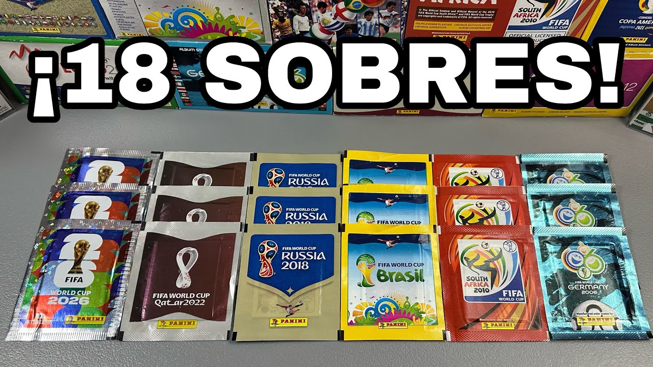 *ABRIMOS 18 SOBRES* DE LOS &Uacute;LTIMOS 6 MUNDIALES