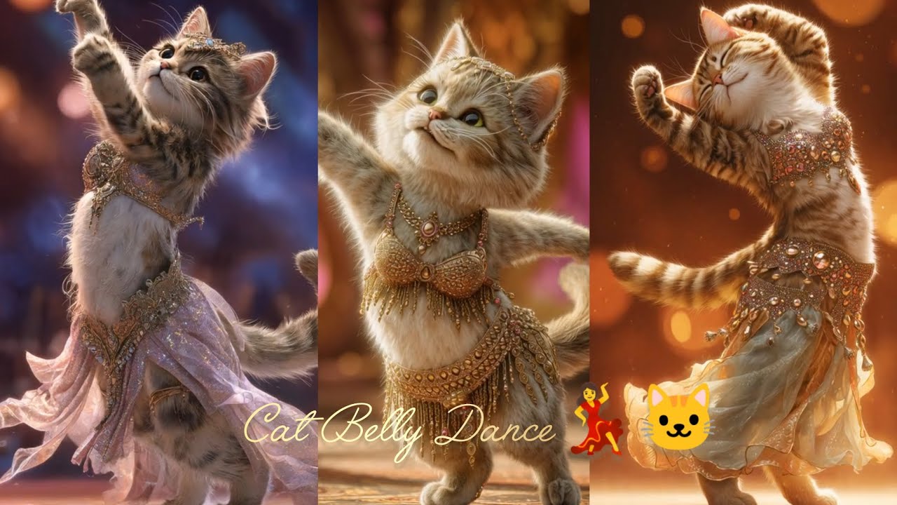 Cat Belly Dance💃🐱🤣 Funny Cat Dance Video | Funny Cat Arabic Dance | Funny Animal Dance
