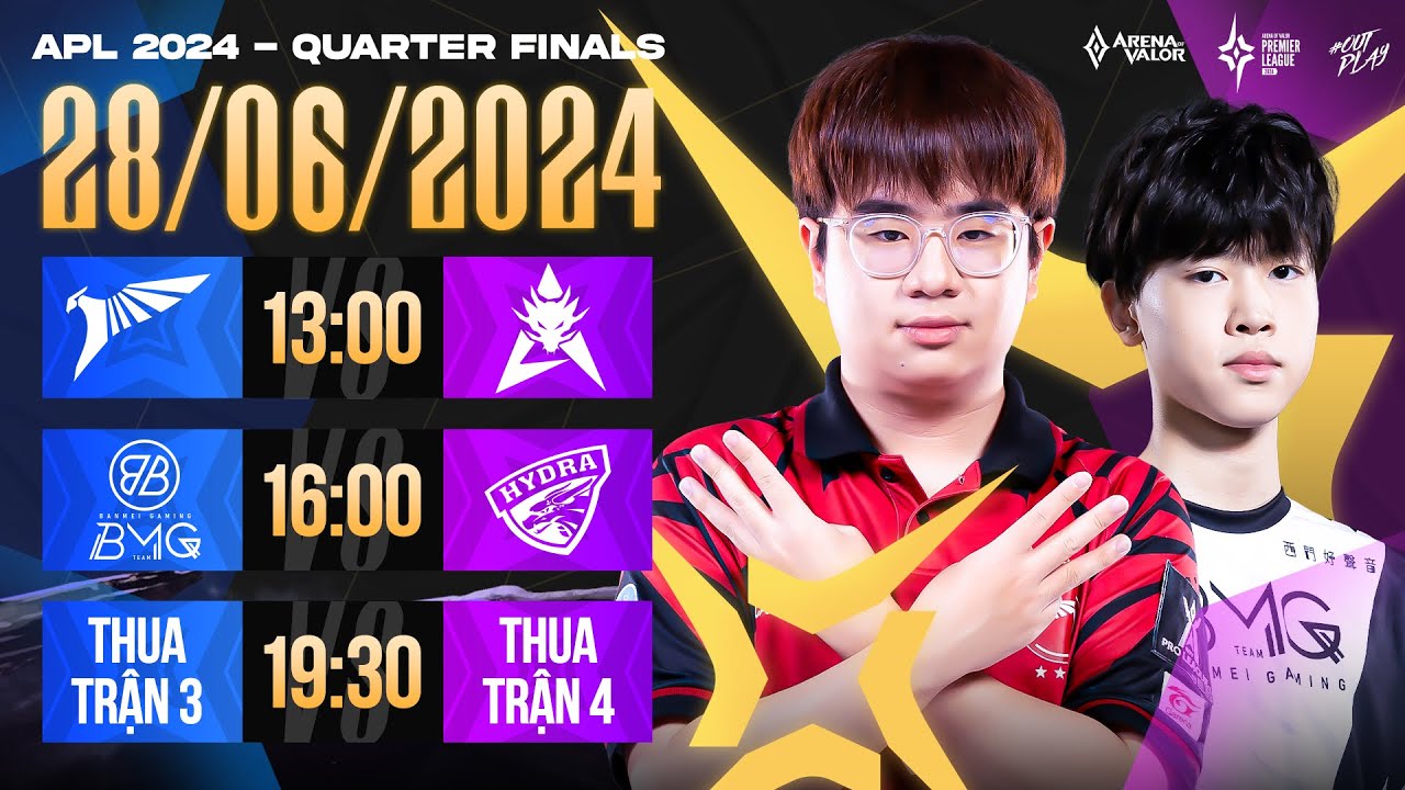 TLN vs HKA | BMG vs HD | HKA vs HD - VÒNG TỨ KẾT APL 2024 | NGÀY 28/06