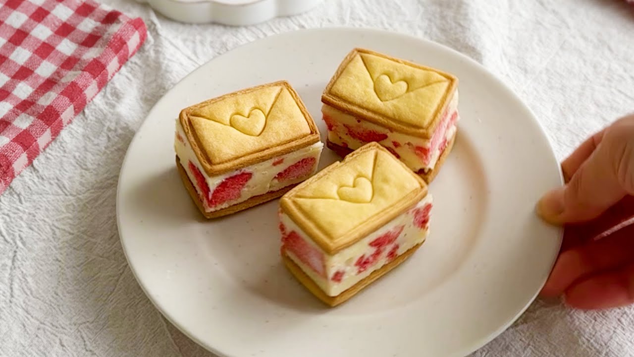 レター型で作る💌いちごのバターサンド🍓バレンタインやプレゼントにもおすすめ