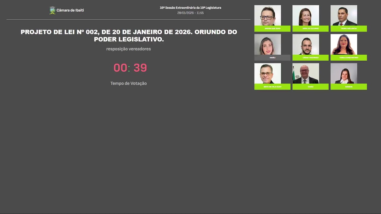 Sessão Extraordinária - 28//01/2026