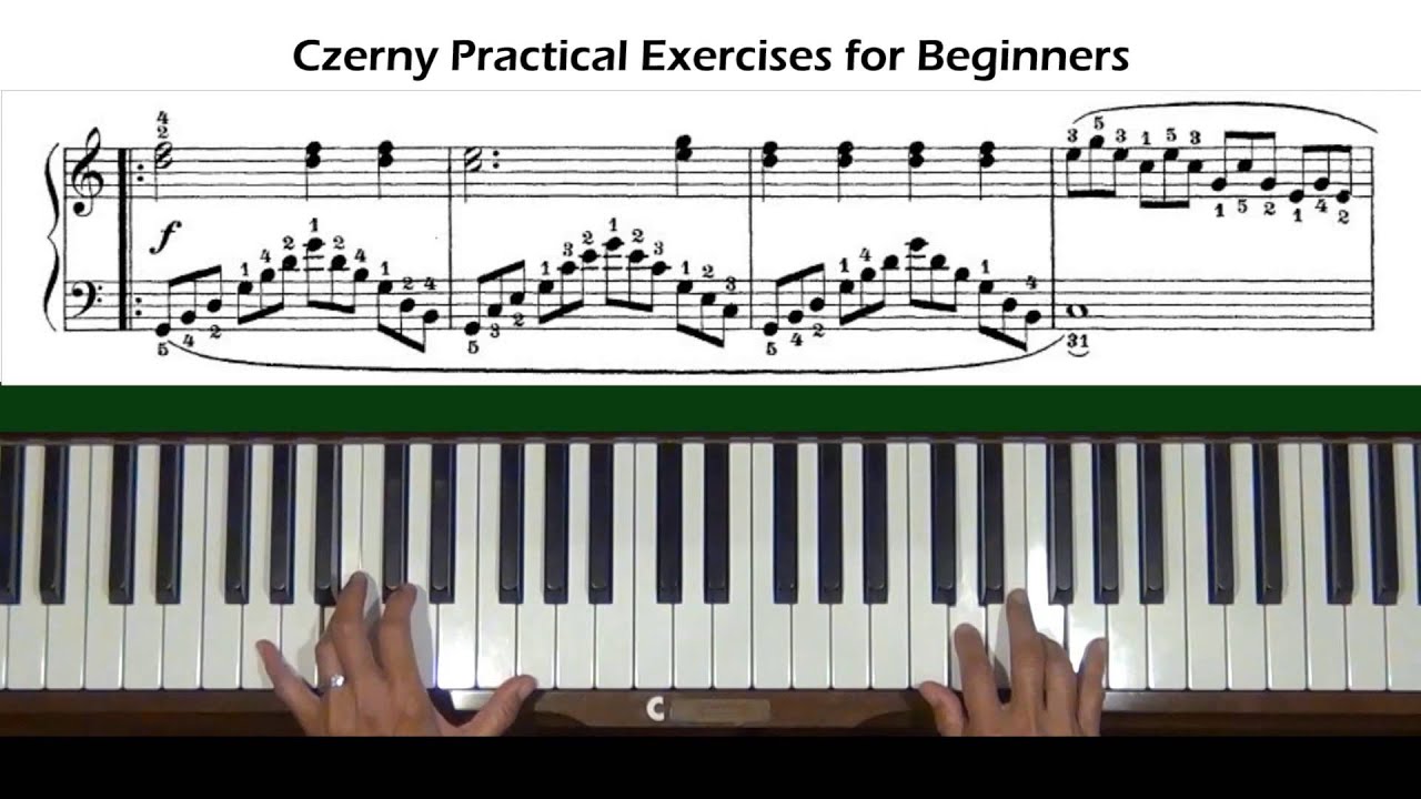 Czerny Practical Exercises for Beginners Op. 599, No. 84 Piano Tutorial