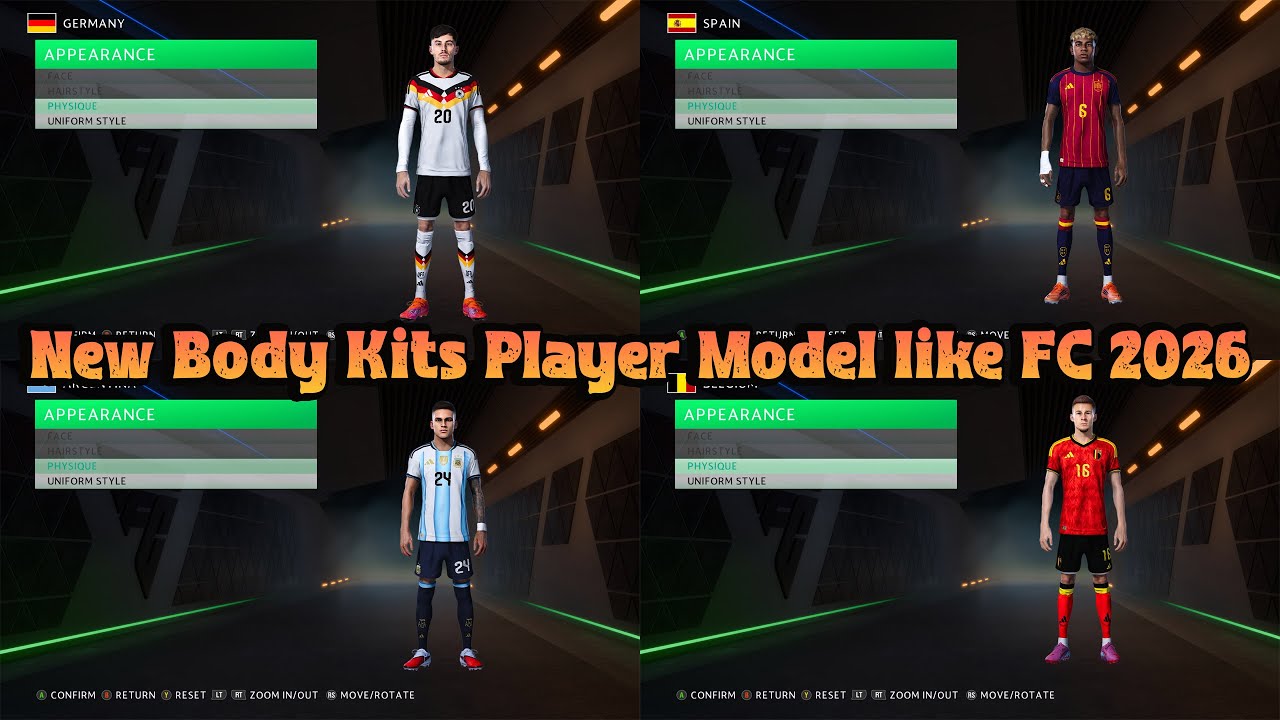 Новые модели игроков в обвесах, как в FC 2026 &mdash; PES 2021 и Football Life 2026