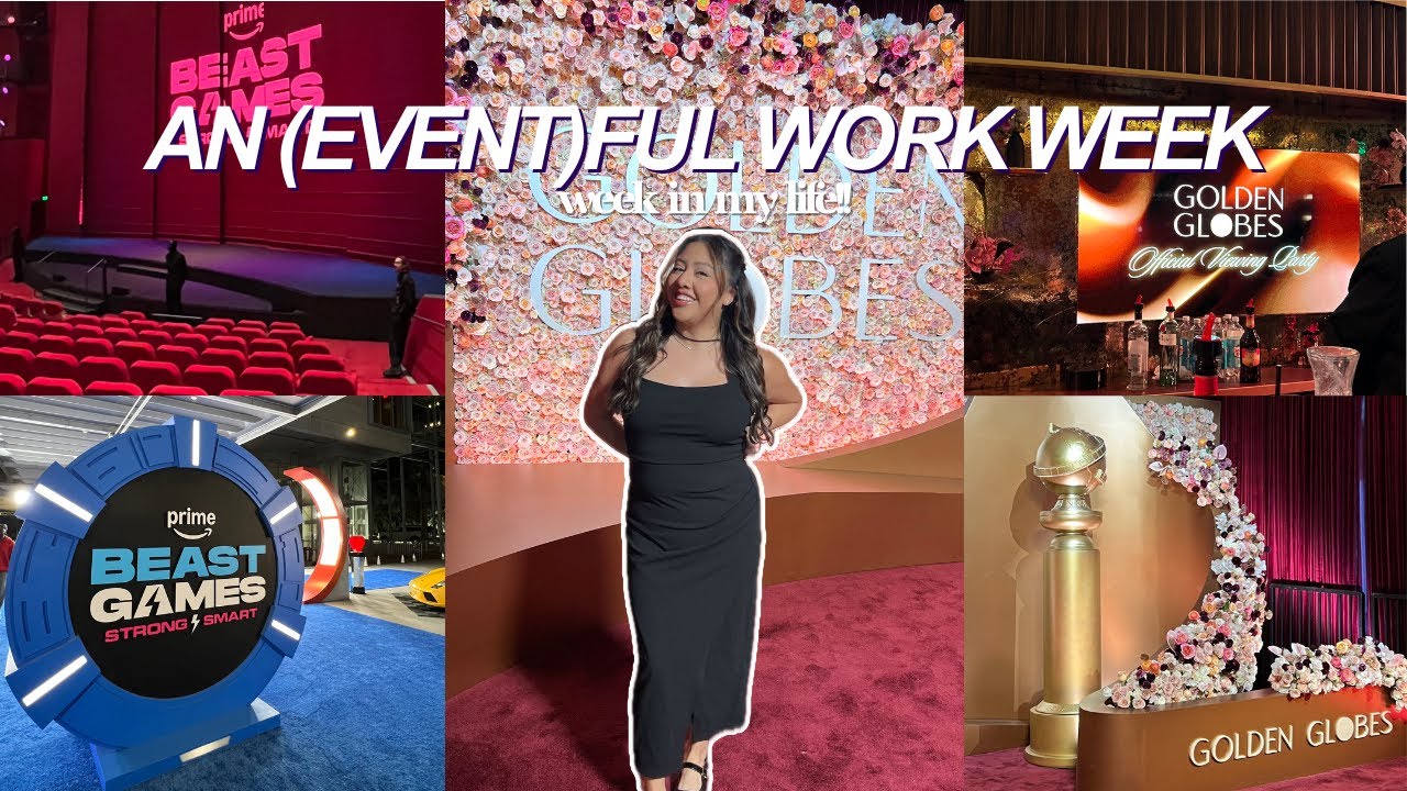 an (event)ful work week in my life | premiere, golden globes, etc.