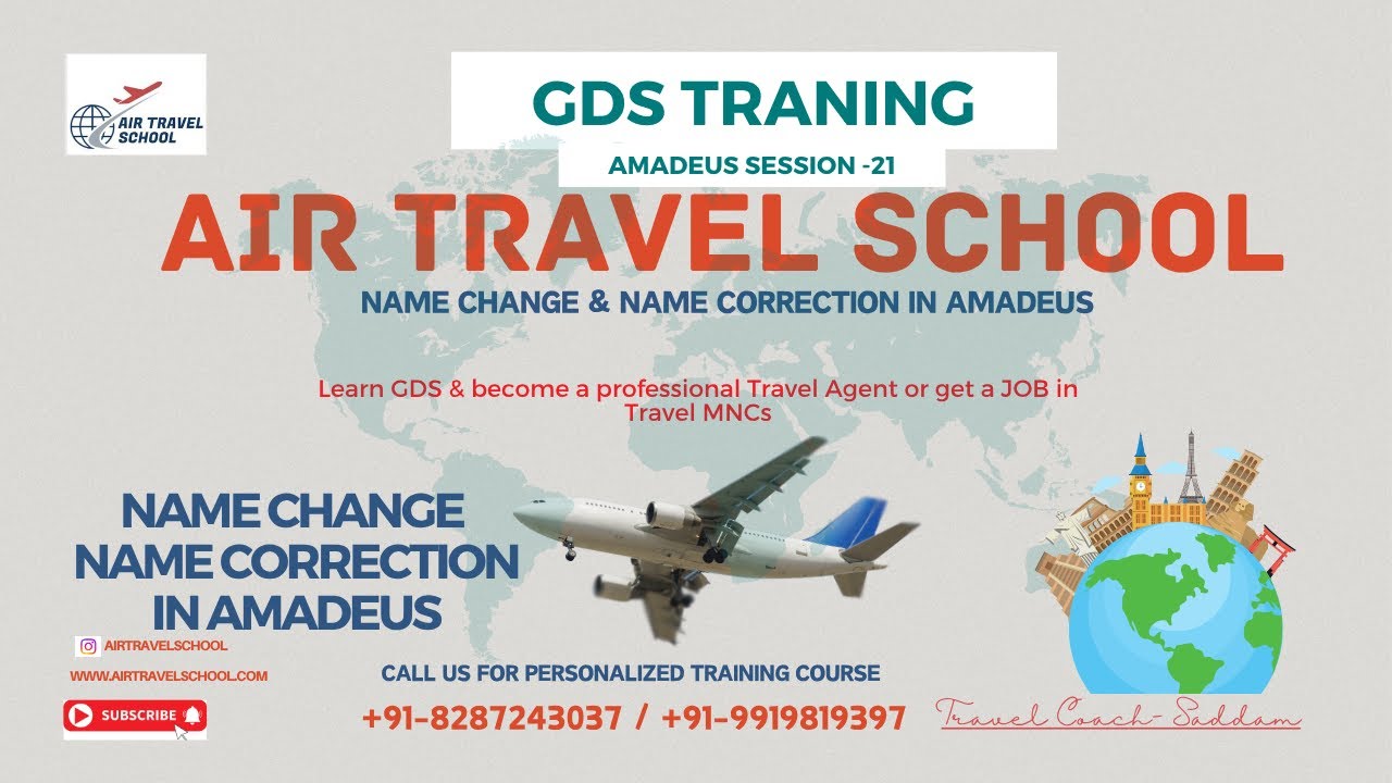 Amadeus Session 21 Name Correction & Name Change in Amadeus #gds #jobs #travel