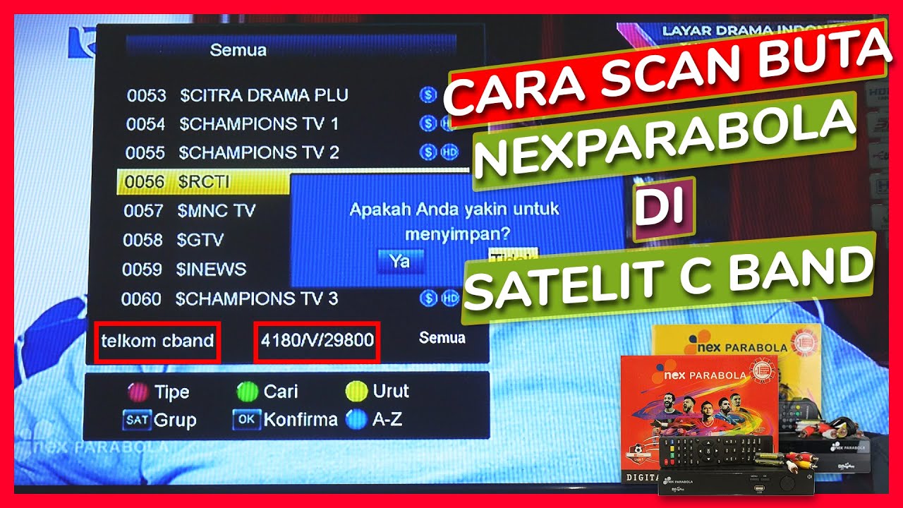 Cara Kembalikan Channel yang Hilang Nex Parabola Merah & Kuning di Telkom 4 C Band! Agustus 2020