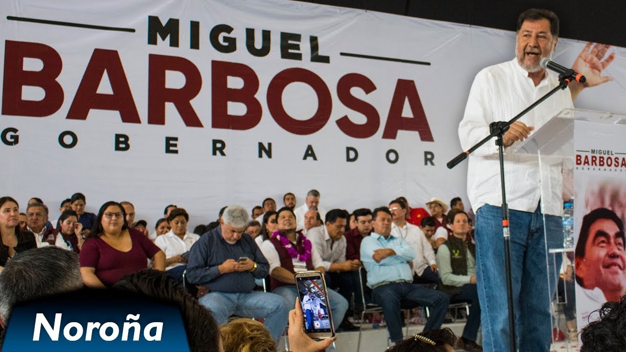 Con Barbosa, el Fin de la Tiranía de Moreno Valle - Noroña en Inicio de Campaña en Puebla