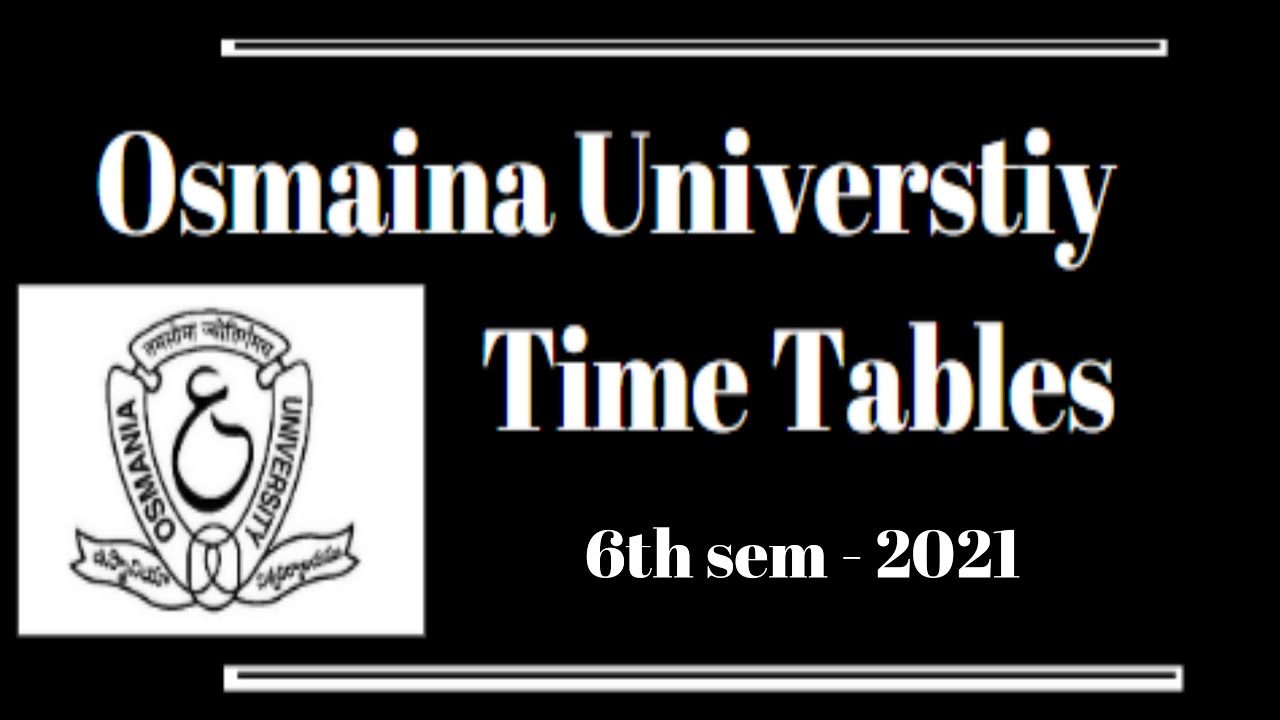 Ou Degree 1st & 6th semester regular exam timetable | exam timetable