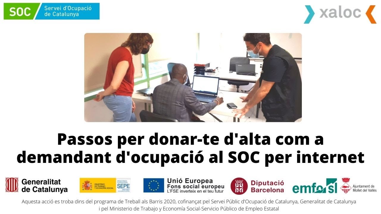 Com donar se d'alta com a demandant d'ocupació al SOC per internet