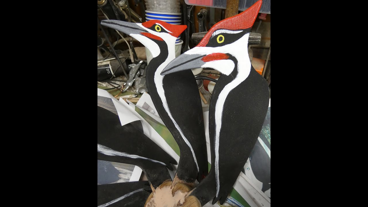 Pileated woodpecker whirligig 8-bladed propeller #whirligigs