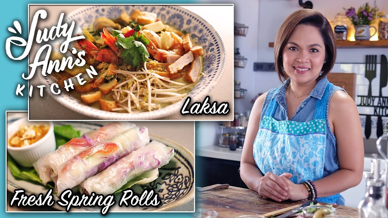 [Judy Ann's Kitchen 11] Ep 1 : Laksa and Fresh Spring Rolls with Peanut Sauce