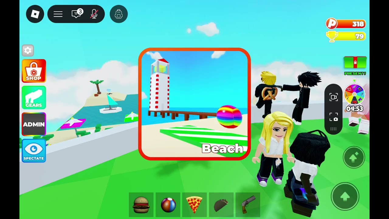 Woody woodpecker plays the floor is on lava on Roblox 